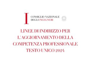 LINEE DI INDIRIZZO PER L’AGGIORNAMENTO DELLA COMPETENZA PROFESSIONALE         TESTO UNICO 2024
